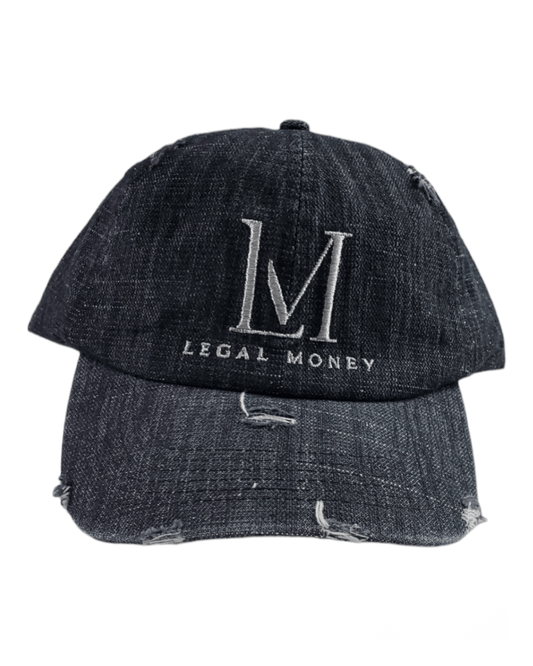 LM DISTRESSED BLACK DENIM HAT