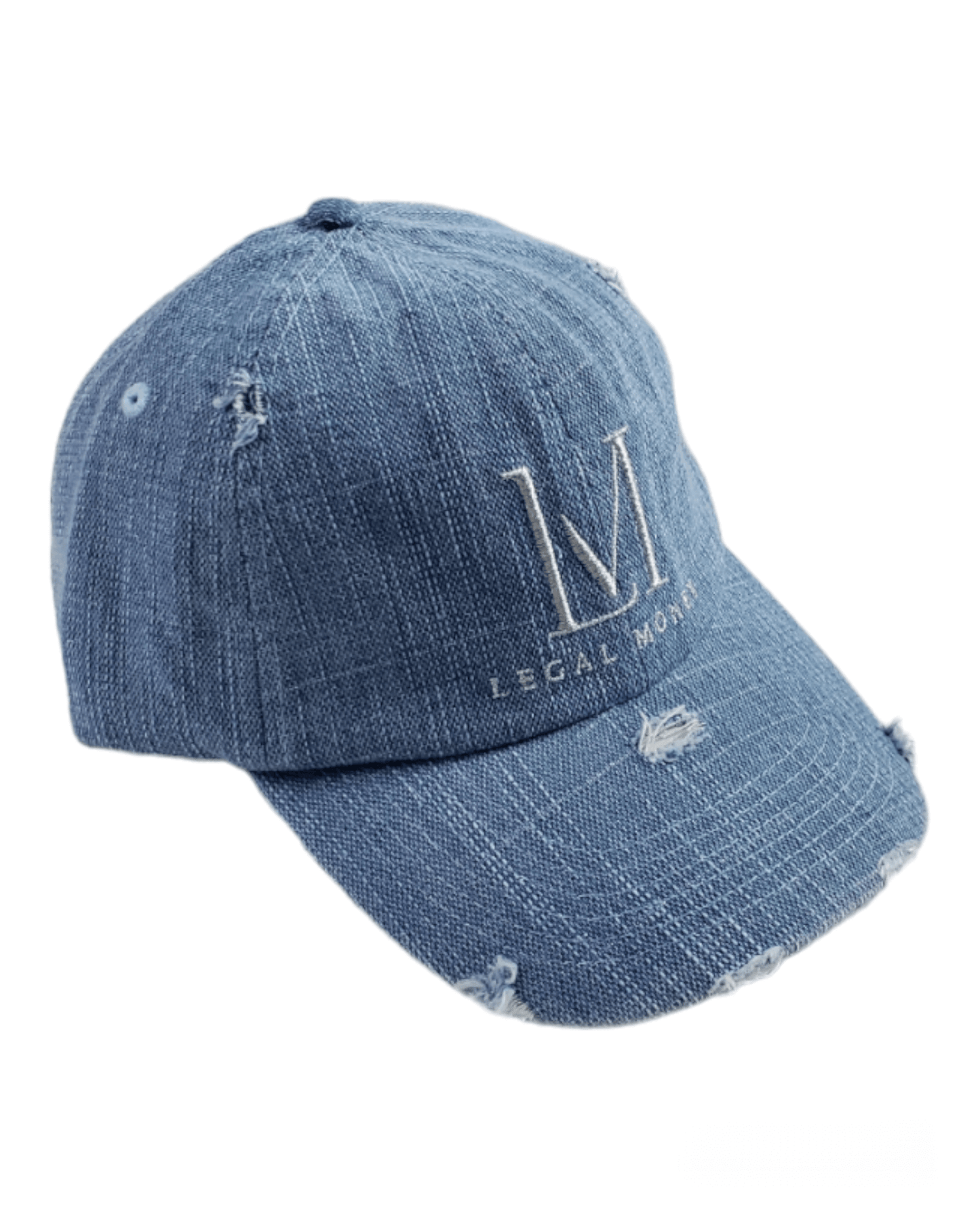 LM DISTRESSED LIGHT JEAN BLUE DENIM HAT