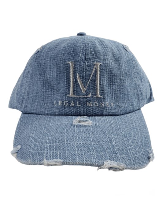 LM DISTRESSED LIGHT JEAN BLUE DENIM HAT